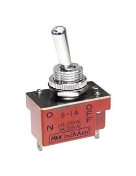 Nkk Switches S1A Toggle Switch, Spst, 20A, 30Vdc, Panel