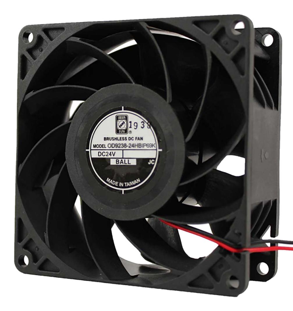 Orion Fans Od9238-48Hbip69K Dc Axial Fan, Ball, 100Cfm, 0.25A, 48V