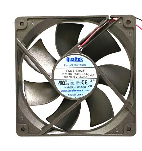 Qualtek Electronics Fad1-12025Cbmw12 Dc Axial Fan, 120Mm, 81.054Cfm, 38Dba