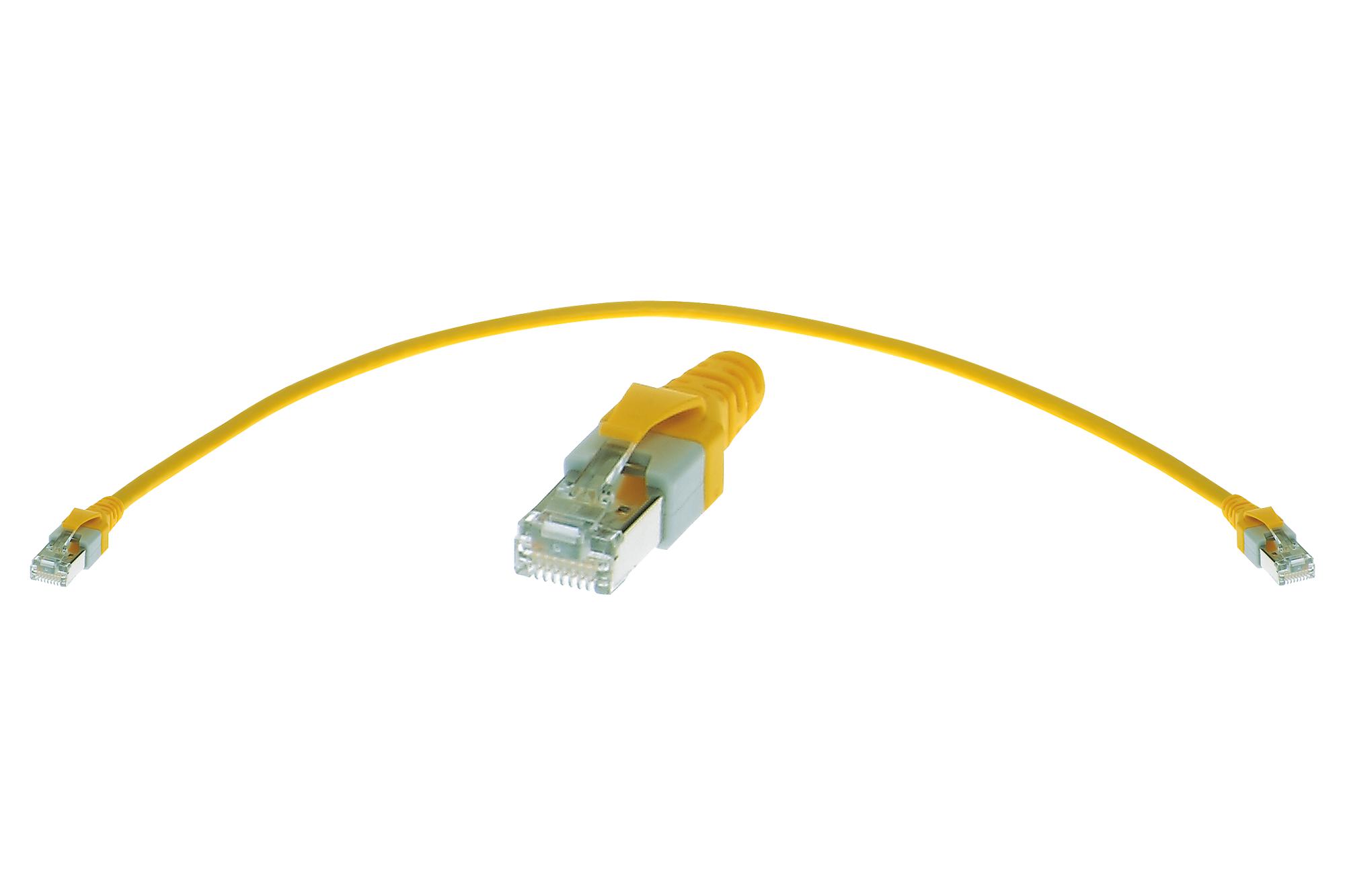 Harting 09474747001 Patch Cord, Rj45 Plug, Cat5E, 200Mm, Yel