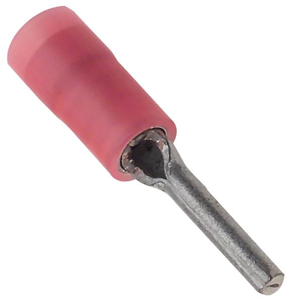 Multicomp Pro Mc29483 Terminal, Pin, 12 X 1.9Mm, Crimp, Red