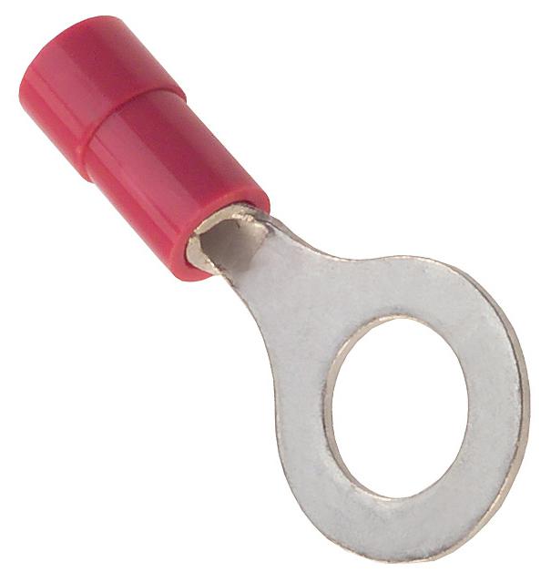 Multicomp Pro Mc29565 Terminal, Ring Tongue, #8, Crimp, Red