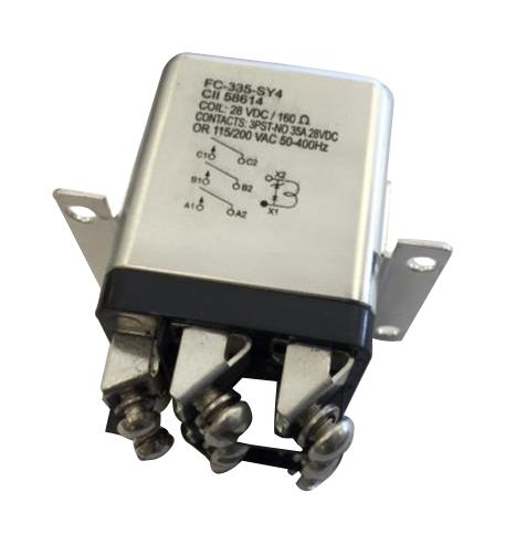 Cii - Te Connectivity Fc-335-Sy4 Power Relay, 28Vdc, 35A, 3Pst-No, Screw