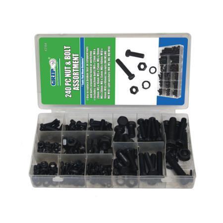 Grip On Tools 43164 240 Piece Metric Nut And Bold Assortment Kit