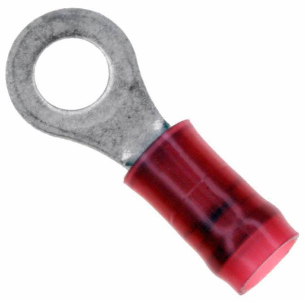 Multicomp Pro Mc29552 Terminal, Ring Tongue, #4, Crimp, Red