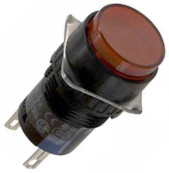 Idec Ab6M-M1-B Switch, Industrial Pushbutton, 18Mm