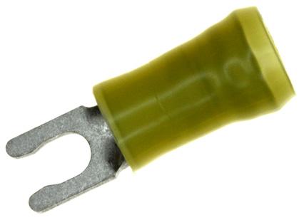 Amp - Te Connectivity 52941-1 Terminal, Spade/fork, #6, Crimp, Yellow, Full Reel