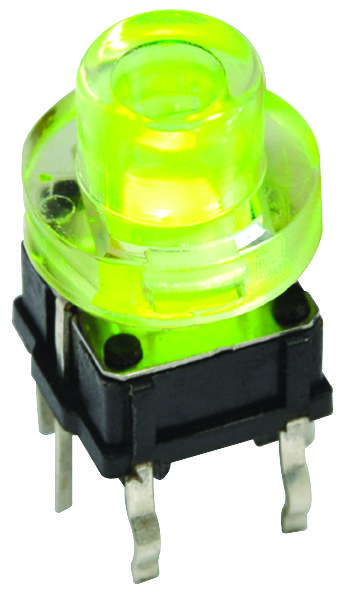 E-Switch Tl1265Aqrgry. Illuminated Tactile Switch, Spst, 50Ma, 12Vdc