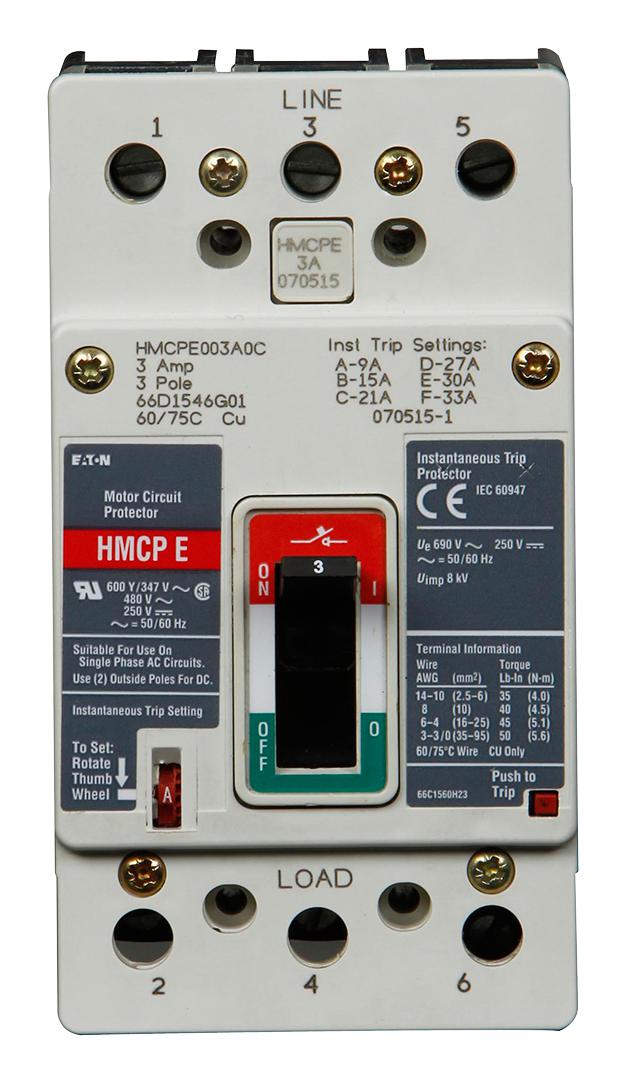 Eaton Cutler Hammer Hmcp030H1C Circuit Breaker, 3 Pole, 30A