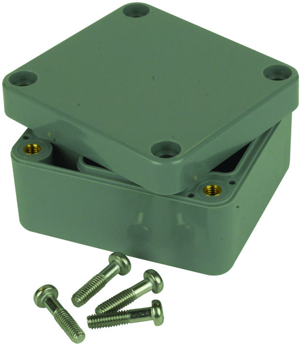 Bud Industries Pn-1320-Dg. Enclosure, Junction Box, Plastic, Gray