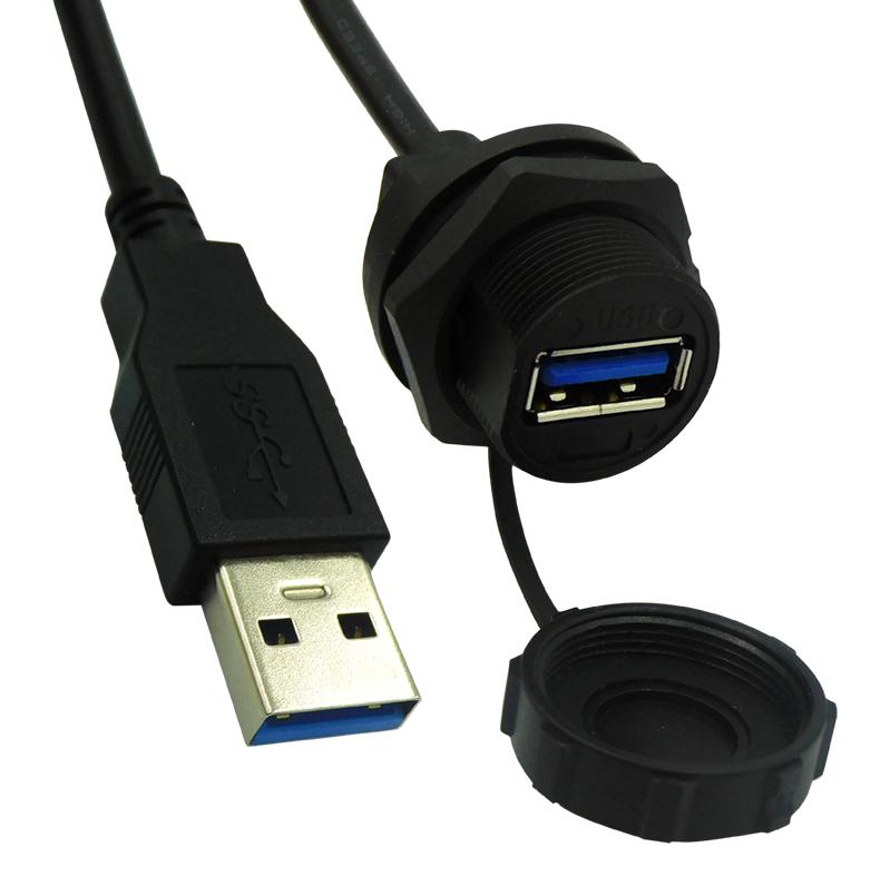 Stewart Connector 67U3Bc-002-K Usb Cable, 3.0 A Recpt-A Plug, 609.6Mm