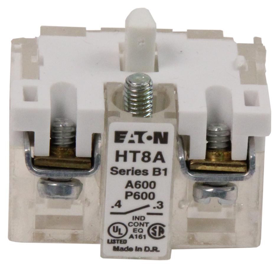 Eaton Cutler Hammer Ht8A Contact Block, Spst-No, Screw