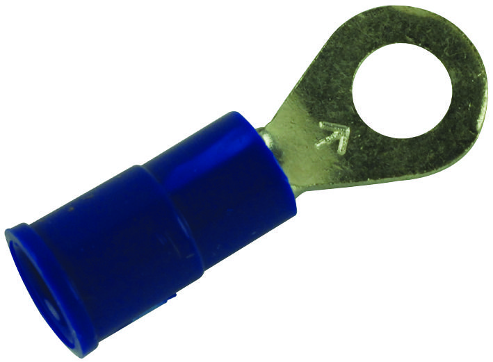 3M 94739 Terminal, Ring Tongue, #8, Crimp, Blue