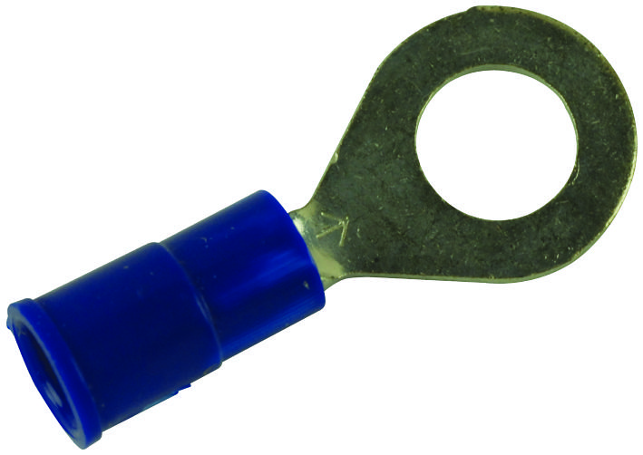 3M 94731 Terminal, Ring Tongue, 1/4In, Crimp Blue