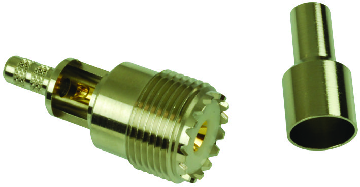 Amphenol Rf 182306. Rf/coaxial, Uhf Jack, Straight, Crimp