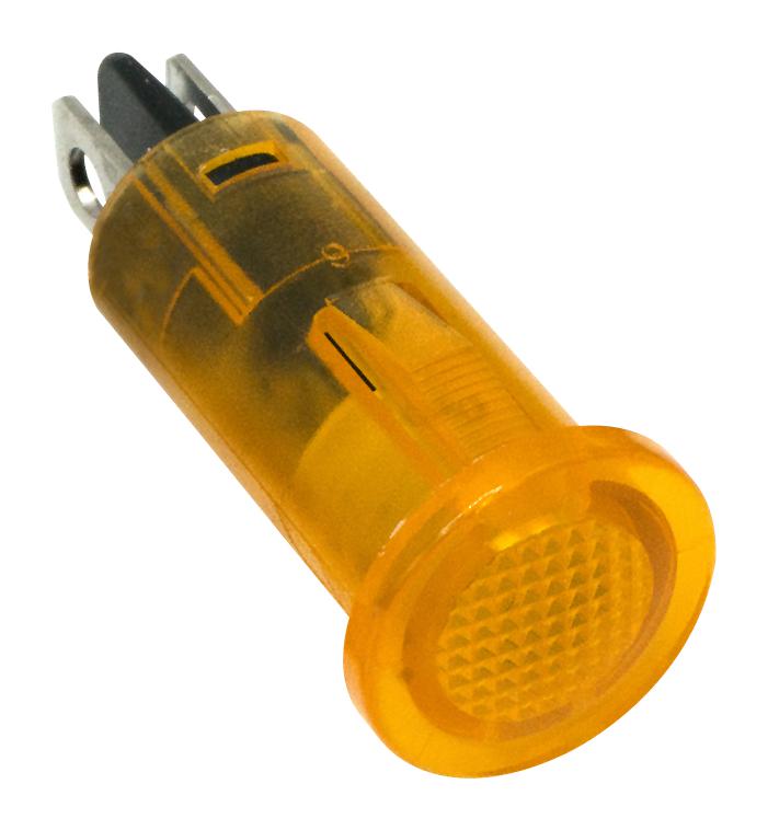 Dialight 655-1304-104F Panel Indicator, Yellow, 24V, Solder