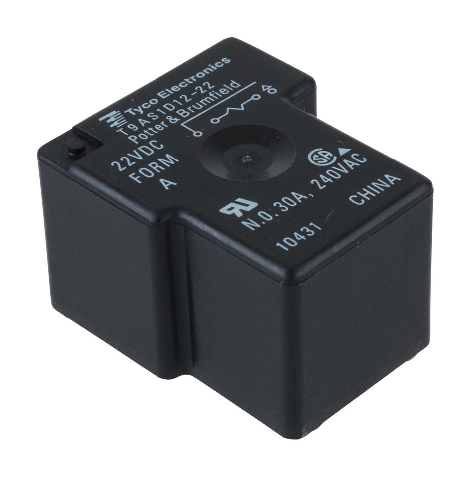 Potter&brumfield - Te Connectivity T9As1D12-22 Relay, Spst-No, 240Vac, 28Vdc, 30A