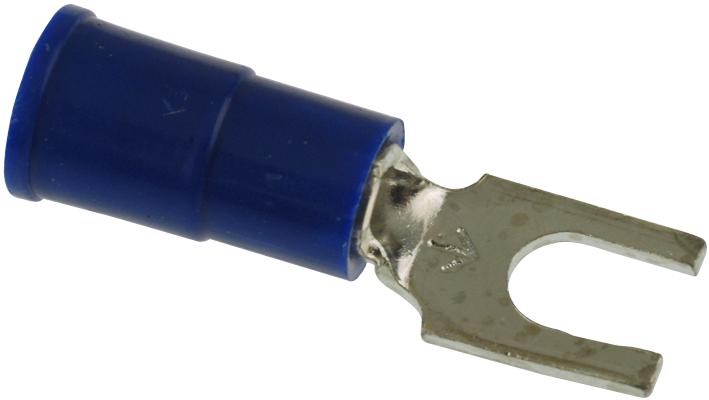 3M Bfv14-6Q Terminal, Block Fork, Stud 6, Crimp, Blue