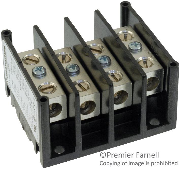 Marathon Special Products 1414300 Terminal Block, Barrier, 4 Position, 14-2Awg