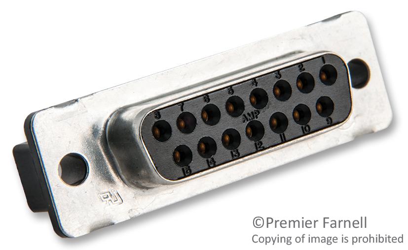 Amp - Te Connectivity 5747299-2. D Sub Connector, Standard, 15Pos, Rcpt