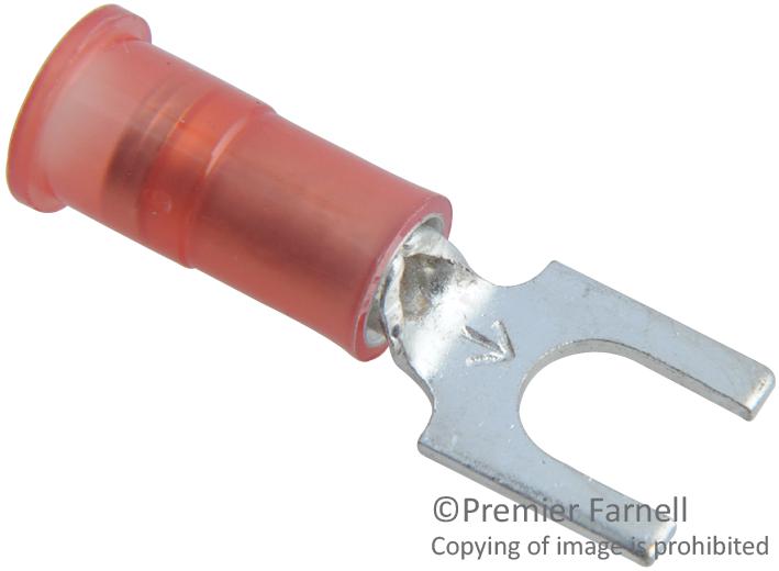 3M Mng18-8Fbx Terminal, Fork, Stud 8, Crimp, Red