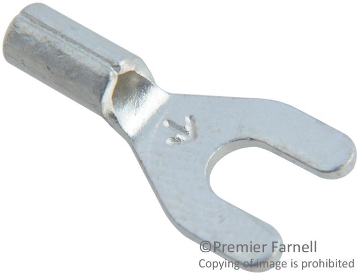 3M M14-8Fx Terminal, Fork, Stud 8, Crimp, Uninsulated