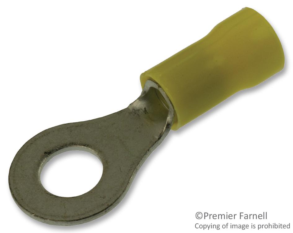 Amp - Te Connectivity 8-34855-2 Terminal, Ring Tongue 1/4In Crimp Yellow