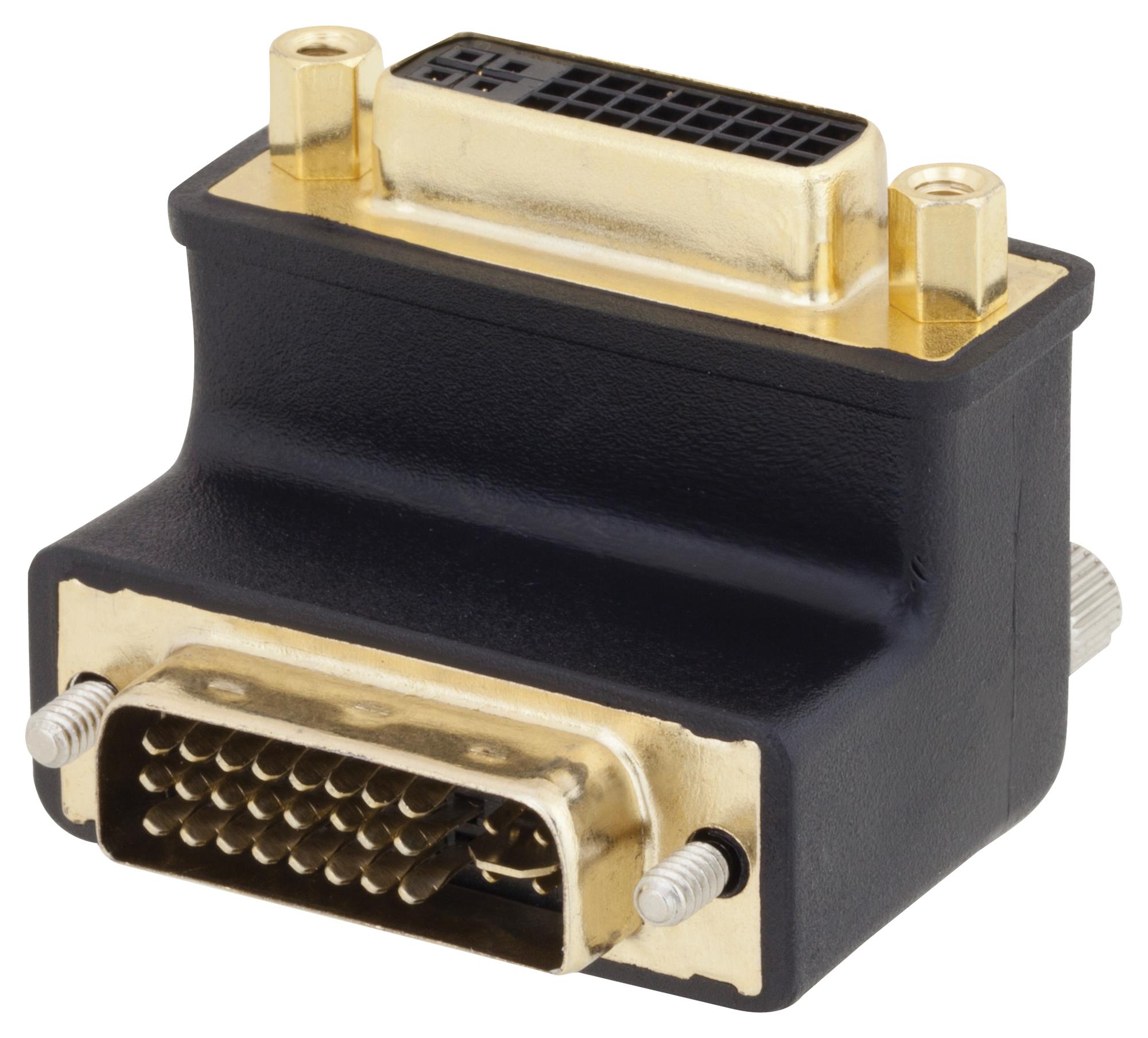 L-Com Vic00006 Adaptor, Dvi Plug-Rcpt, Black