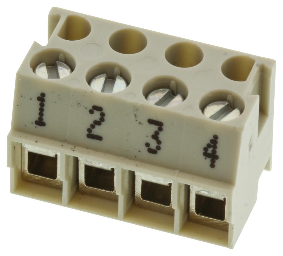 Wieland Electric 25.600.2453.0 Terminal Block Pluggable, 4 Position, 22-12Awg