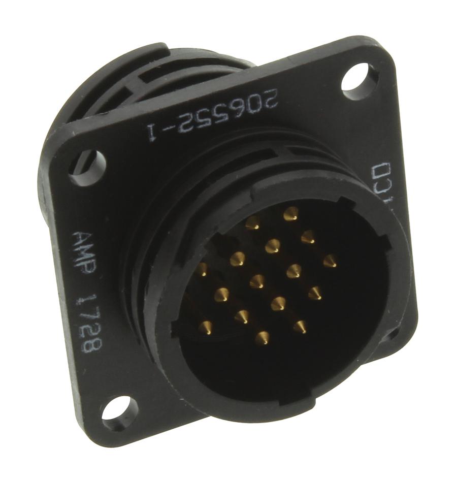 Amp - Te Connectivity 206552-1 Circular Connector Receptacle Size 17, 16 Position, Panel