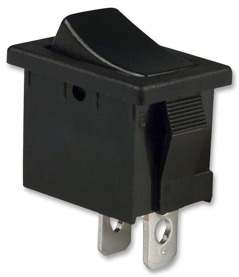 E-Switch R1966Fblkblkef. Switch, Rocker, Spst, 15A, 125Vac, Black