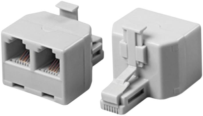 Multicomp 8588-0166A Modular Splitter, 2 X 6P4C Jack - 6P4C Plug