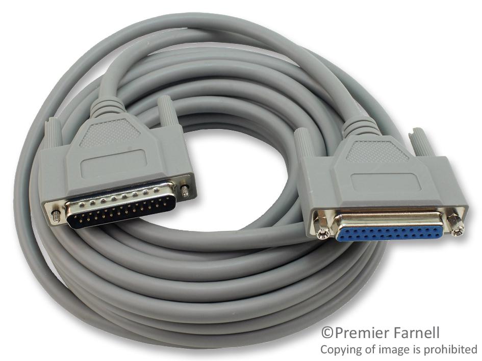 Multicomp Mc004151 Computer Cable, Db25 Plug-Rcpt, 25Ft