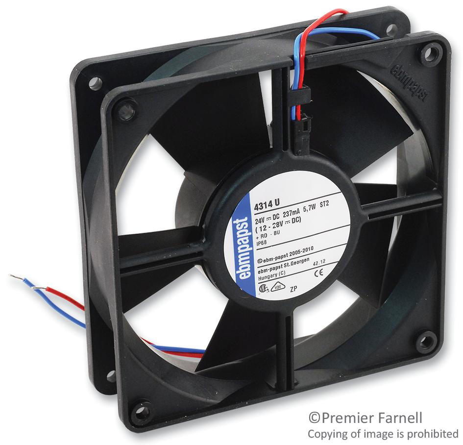 Ebm-Papst 4314U.. Axial Fan, 120Mm, 24Vdc