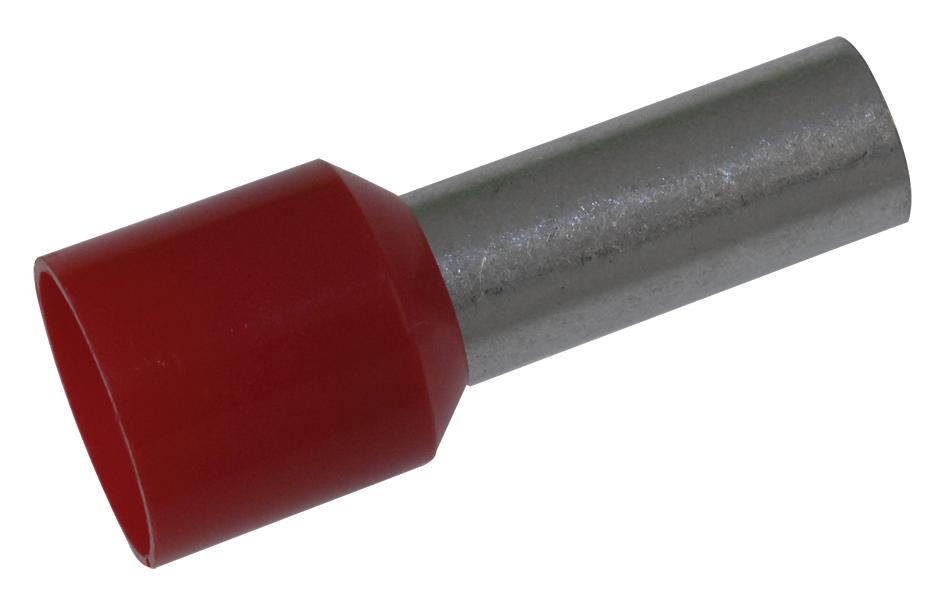 Multicomp Pro Spc4528 Terminal, Ferrule, 12 X 4.6Mm, Red