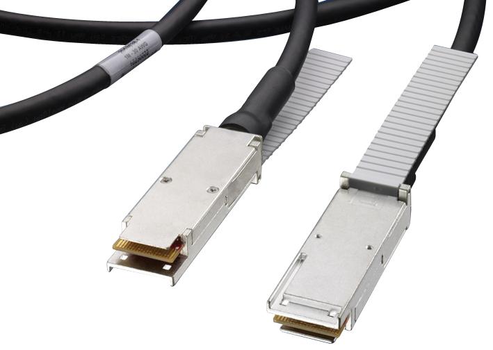 Te Connectivity 2053638-1 Cable Assembly, Qsfp-Qsfp, 1M, Black, Passive, 30Awg