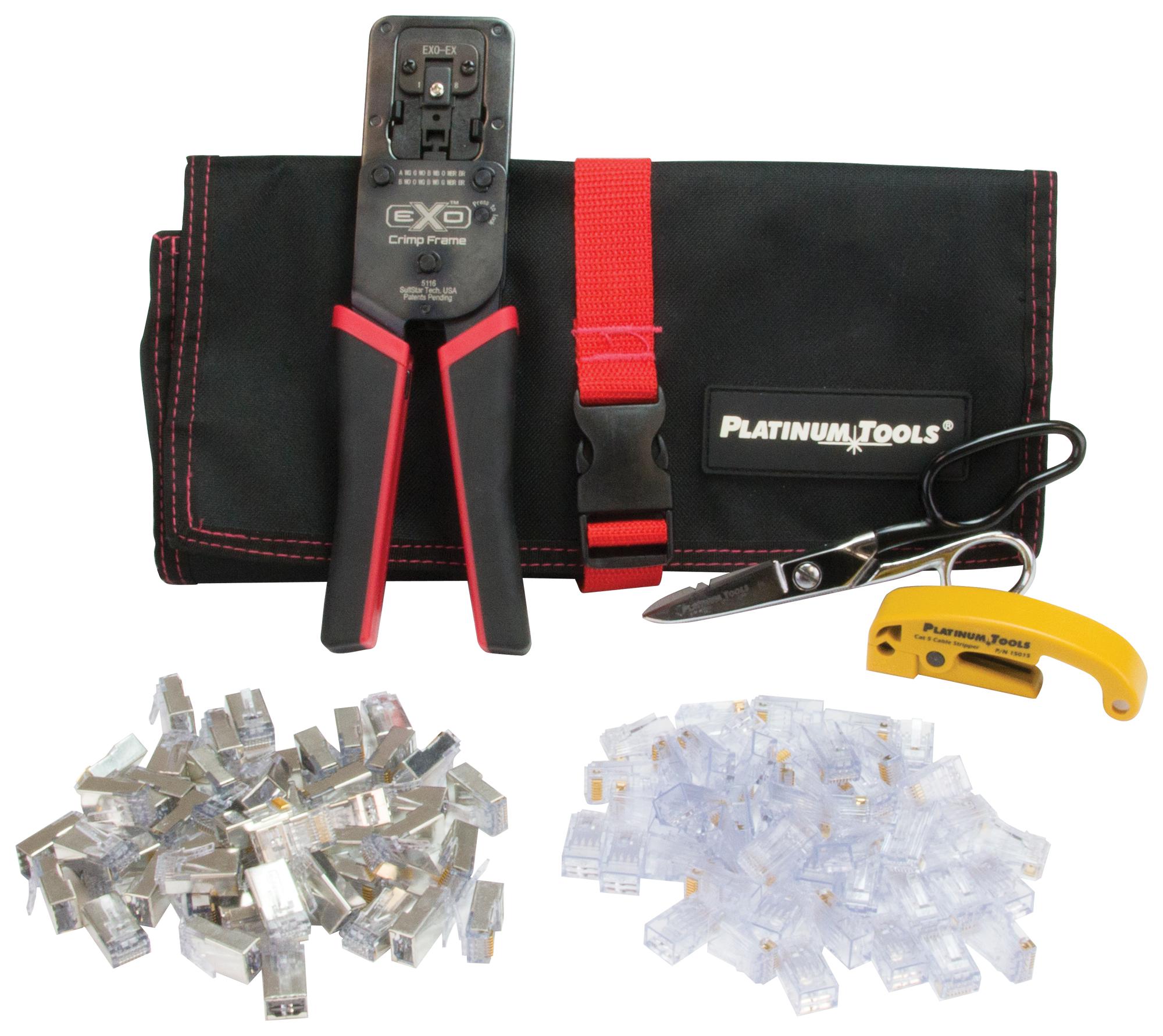 Platinum Tools 90160Nw Ez-Rj45 Crimp Tool Kit Pro