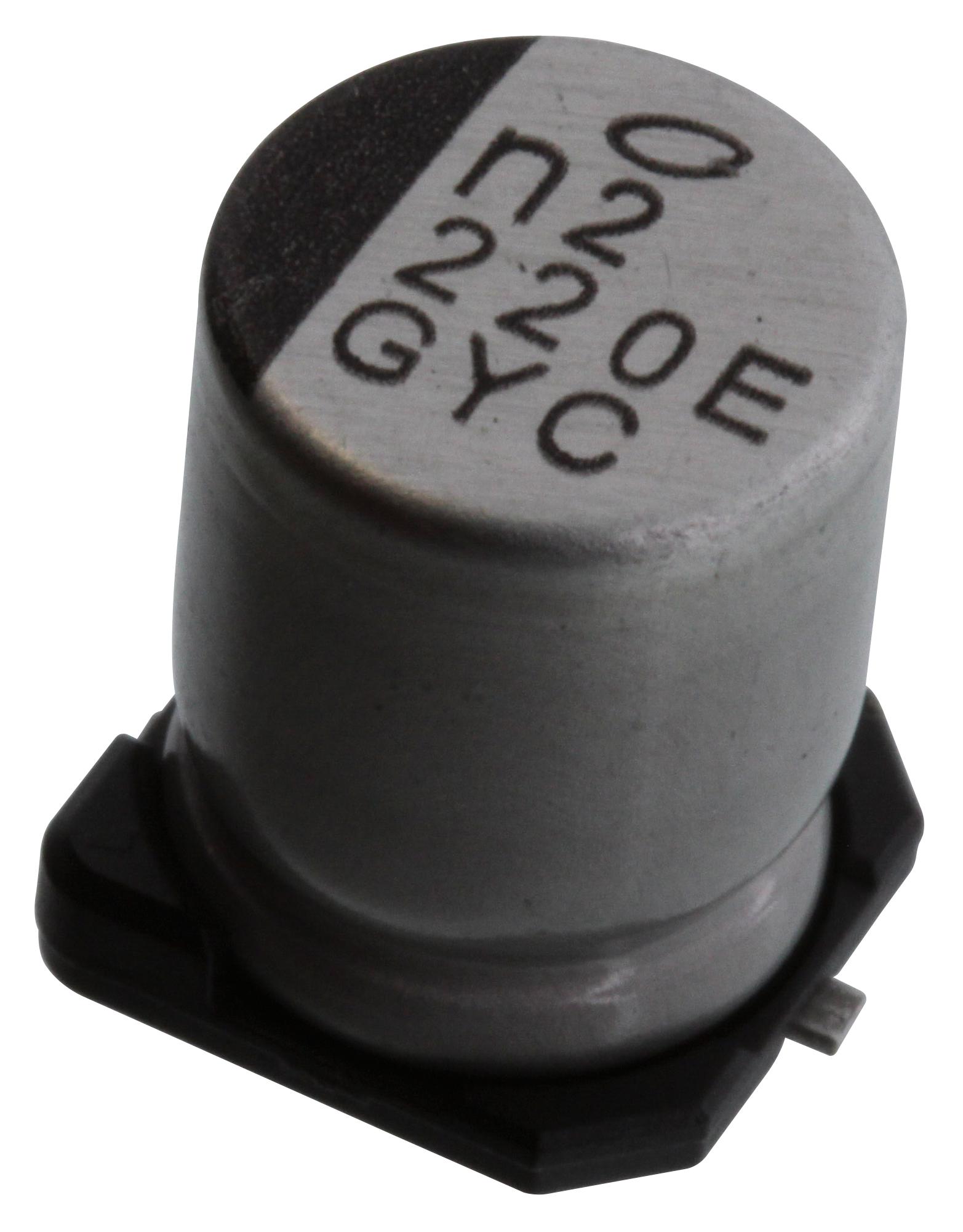 Nichicon Gyc1E221Mcq1Gs Cap, 220Uf, 25V, Alu Elec, Hybrid, Smd