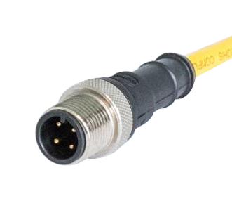 Harting 21350100416100 M12 A-Code 4-Pin Straight Male To Open End, 10M, Pvc Yellow Jacket 51Ak5389