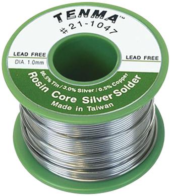 Tenma 21-1042 Lead Free Solder Wire, 217 Deg, 1Mm, 1Lb