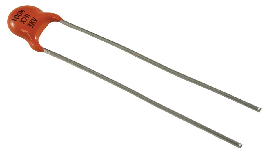 Vishay 564R30Gat10. Ceramic Capacitor, 100Pf, 3000V, X7R, 20%, Radial