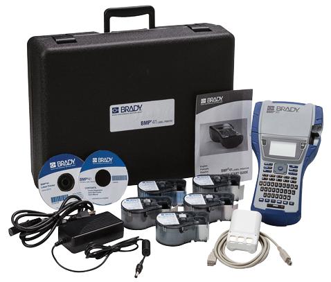 Brady Bmp41-Kit-El Label Printer, Thermal Transfer, Lcd, Electric Starter Kit