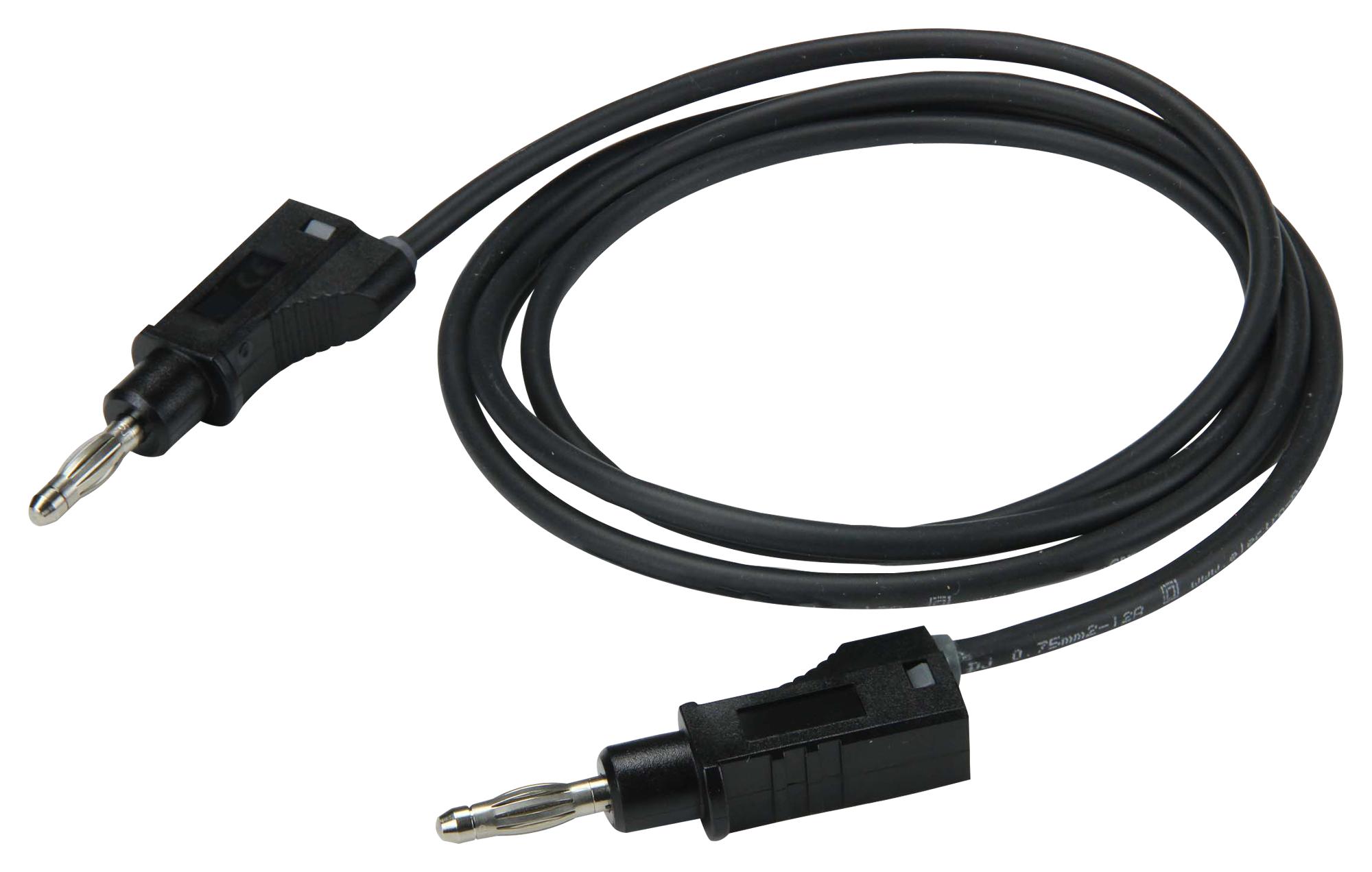 Cal Test Electronics Ct2131-150-0 4Mm Stackable Banana Plug-Plug, 12A, Blk