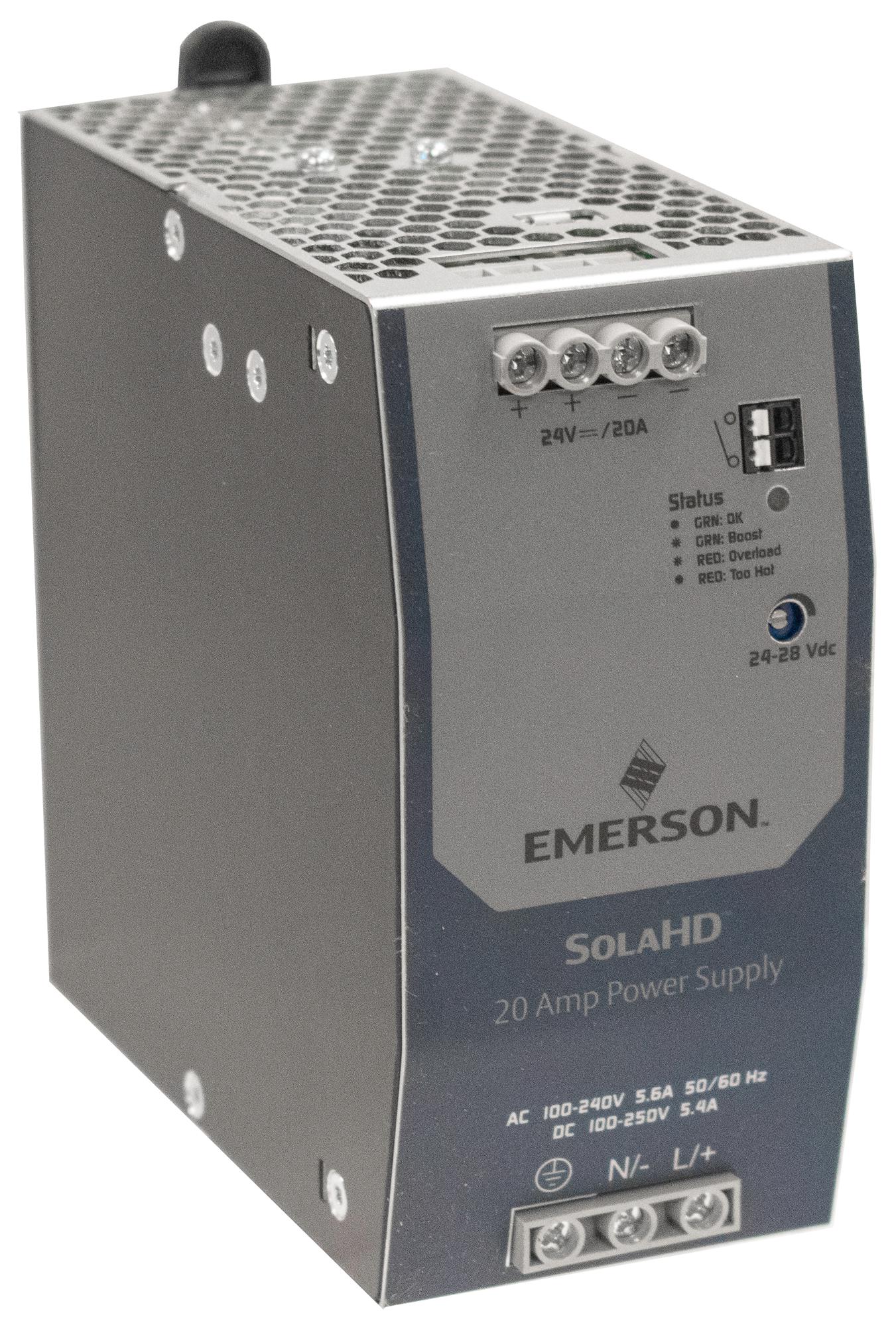 Solahd Sdn-20-24-100D Power Supply, Ac-Dc, 24V, 20A