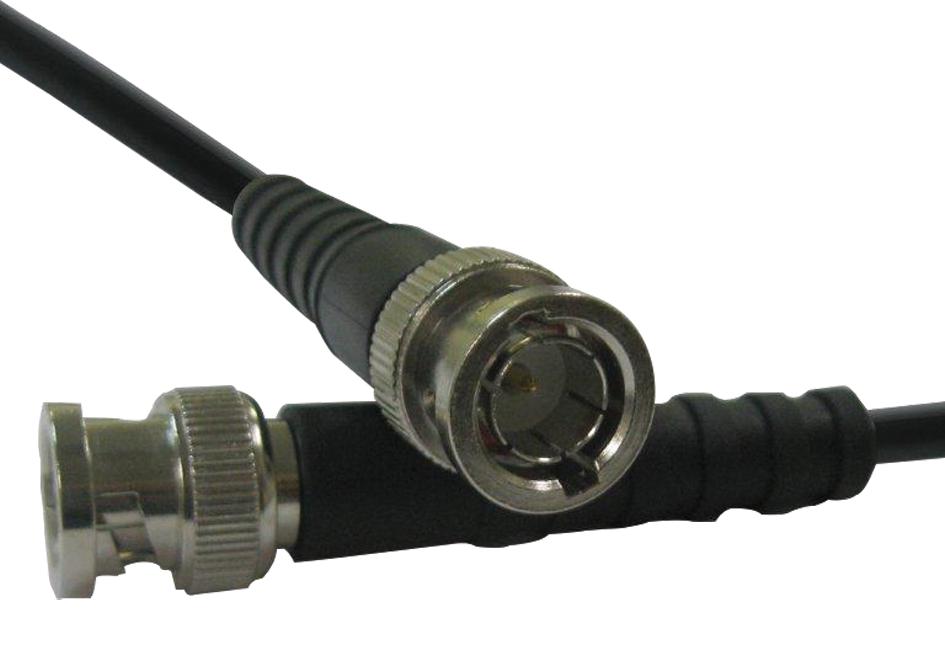 Amphenol Rf 115101-20-M1.00 Rf Coax Cable, Rg59, Bnc Plug, 1M, Black