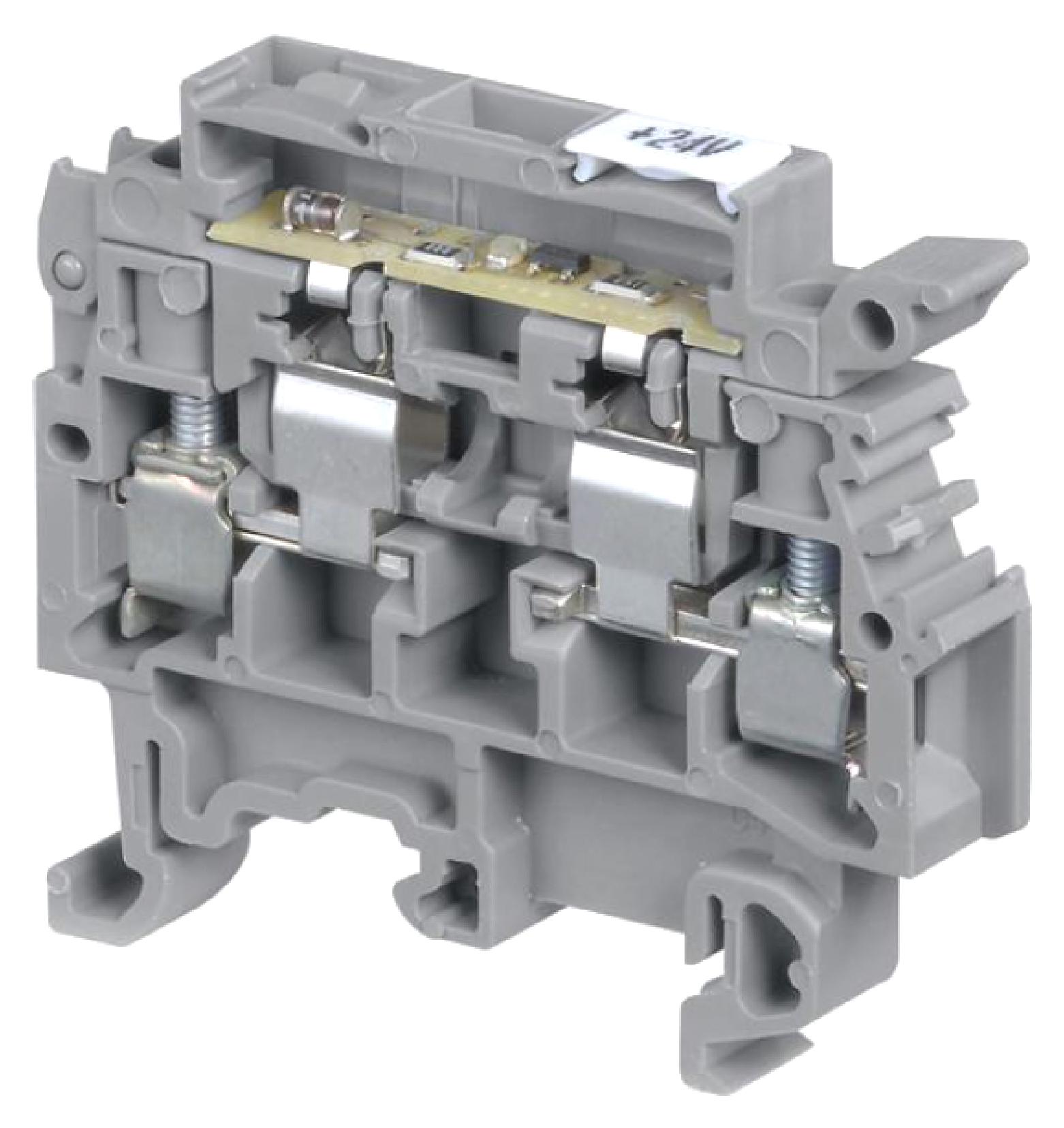 Entrelec - Te Connectivity 1Sna115663R2300. Terminal Block, Fused, 4Pos, 22-12 Awg