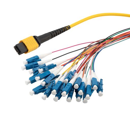 L-Com Mpm24Os2-09Lcr-1 Fibre Cord, Mpo Plug To Lc, 24Fibres, 1M