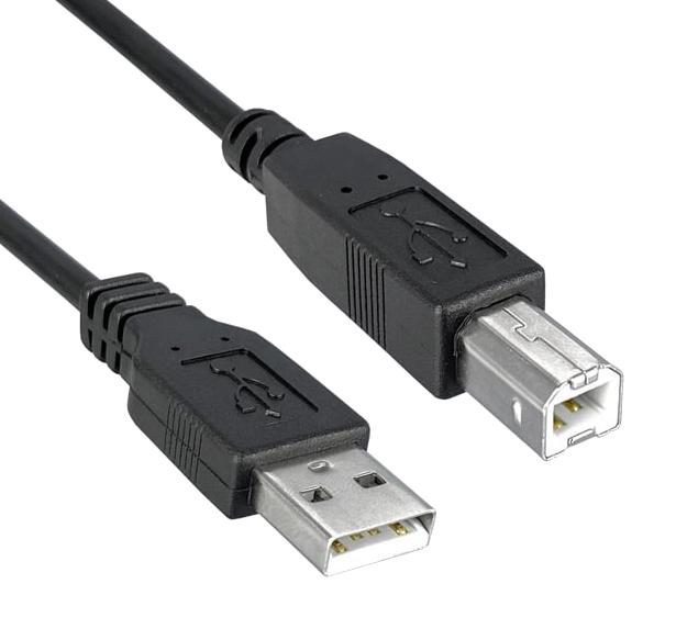 Qualtek Electronics 3021001-03 Usb Cable, 2.0 A Plug-B Plug, 914Mm, Blk