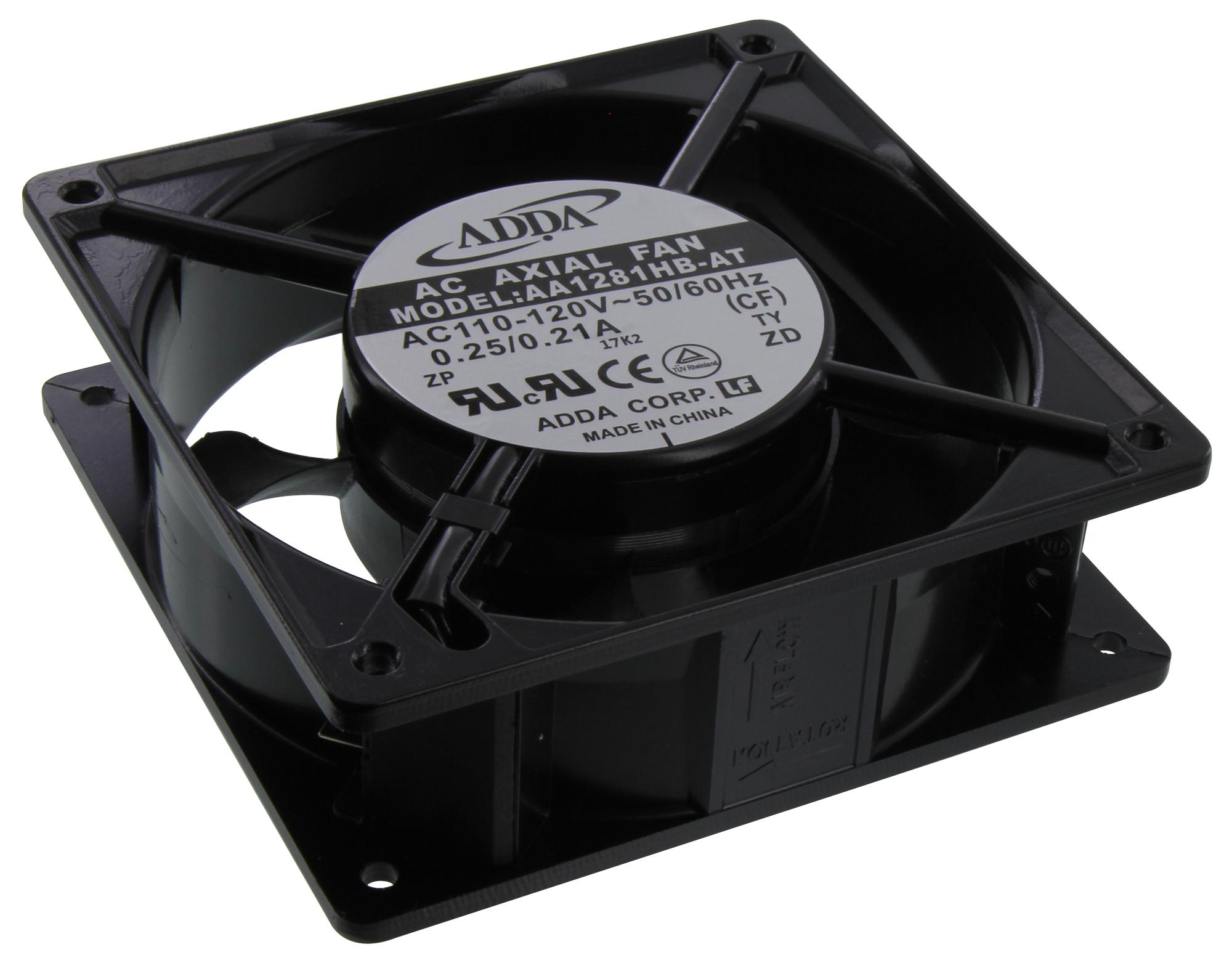 Adda Aa1281Hb-At Axial Fan, 120Mm, 115Vac, 180Ma