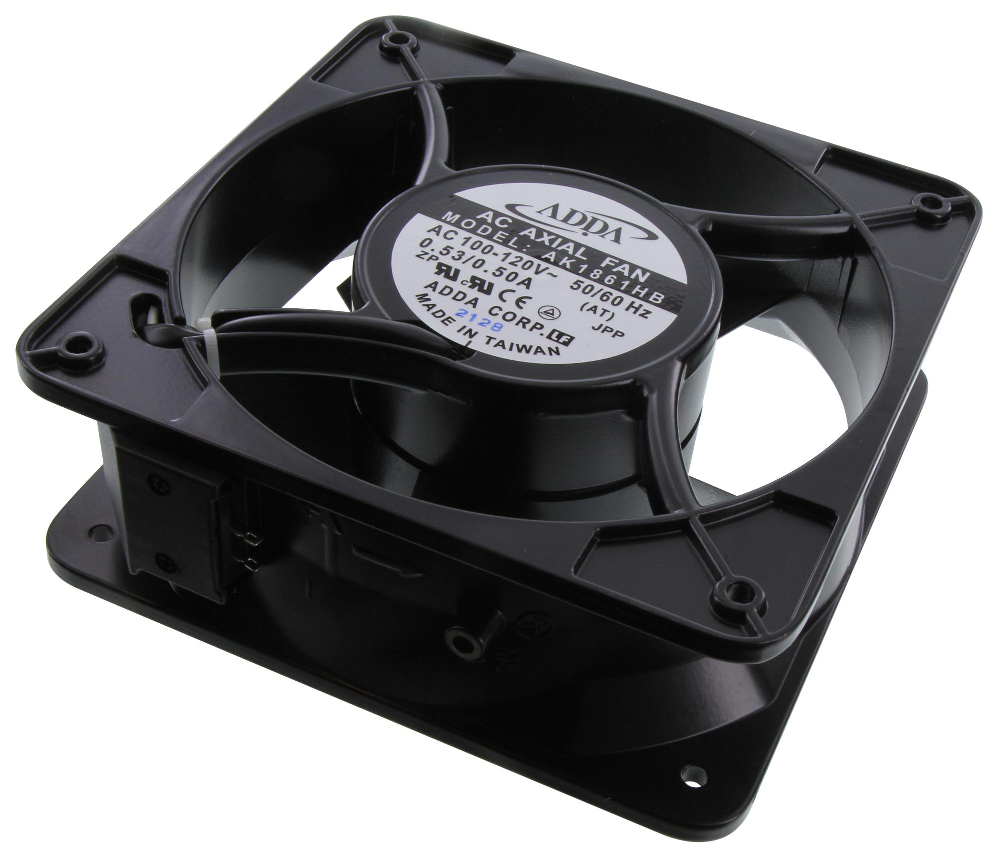 Adda Ak1861Hb-At Axial Fan, 180Mm X 180Mm X 65Mm, 115Vac, 500Ma